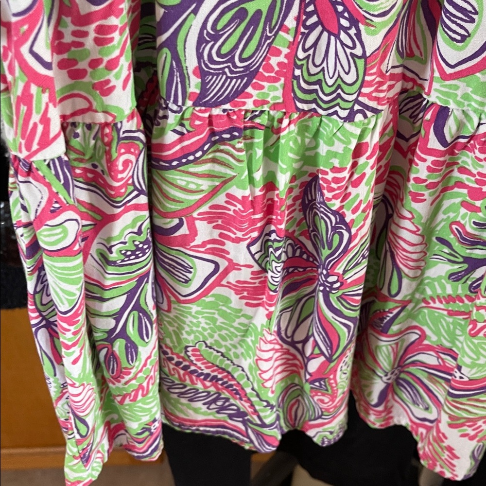 Stellar Parker Women’s Medium Long Sleeve Pink Green Purple Floral - Picture 5 of 9
